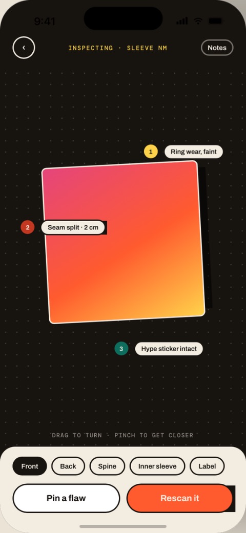 CLCTN — inspect screen